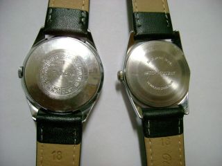 2 VINTAGE WIND UP TIMEX 21 JEWELS &1971 MID SIZE,  CUSTOM CASE RUN AND KEEP TIME 2