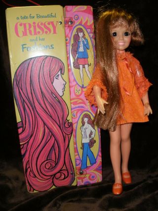 Vintage 1970 Ideal Growing Hair Crissy Doll W/ 8 Outfits & Case