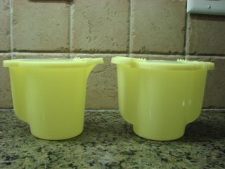 Vintage Tupperware Yellow Cream And Sugar Bowl 574 And 577