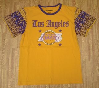 Los Angeles Lakers Hardwood Classics Yellow Shirt Women 