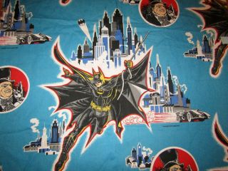Vintage 1991 Batman & Joker Dc Comics Curtain Blue 42 " W X 65 " L