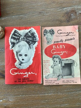 Vintage Cosmopolitan Ginger Doll Accessories - Booklet,  Box Socks Shoes Purse