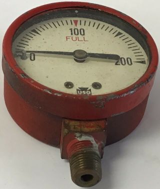 Vintage USG U.  S Gauge 18757 - 1 Air Pressure Gauge 0 - 200 psi 3