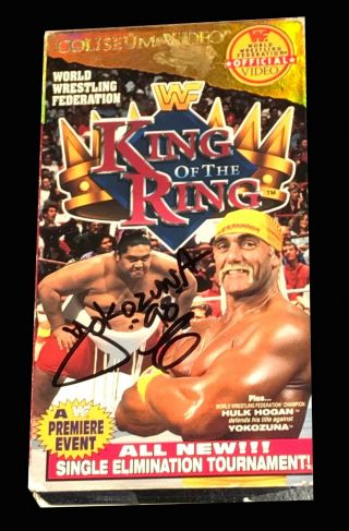 Wwf Wwe King Of The Ring 1993 Vhs Tape Signed By Yokozuna And Tatanka With