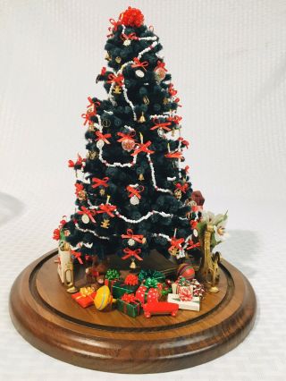 Dollhouse Miniatures Christmas Tree W/ Presents Roombox 1:12 Susie Parker 3