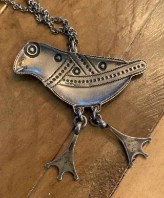 KALEVALA KORU Finland - Vintage Silver Bird Necklace 3