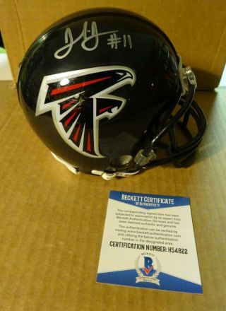 Signed Julio Jones Autographed Atlanta Falcons Mini Helmet & Beckett