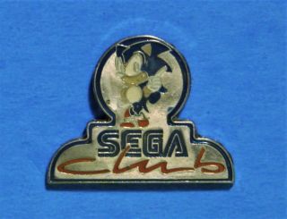 Sonic The Hedgehog - Sega Club - Vintage Sega Video Game Lapel Pin - Pinback