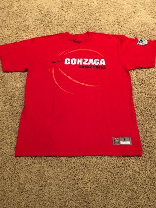 Nike Team Gonzaga Bulldogs Basketball Tshirt Large