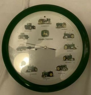 Vintage John Deere Tractor Wall Clock With Engine Sounds For Each Hour
