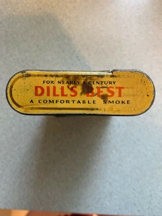 Vintage DILL`S BEST SMOKING TOBACCO TIN Can,  Richmond Va 3