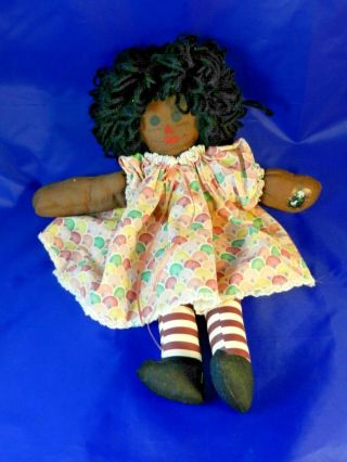 Vintage Black African American Raggedy Ann Doll