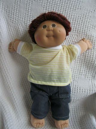 Vintage Cabbage Patch Doll Red Auburn Hair/brown Eyes Cpk Outfit