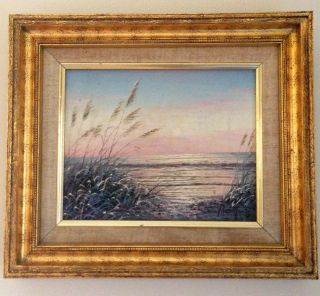 Vintage Seascape Oil Painting On Canvas.  Signed - Detailed Artwork