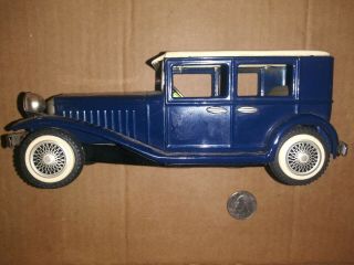 Vintage 7 - 1/2 " Cragstan Tin Friction 1929 Ford Car Made In Japan In 1950 