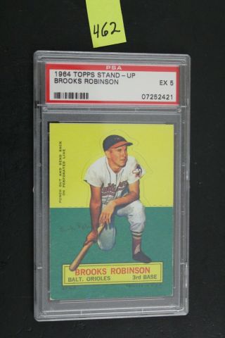 Vintage 1964 Topps Stand - Up - Brooks Robinson - Orioles - Psa Graded 5 Ex (462