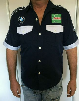 Bmw.  Williams Castrol F1 Means Team Vintage Shirt Embroidered Button Front