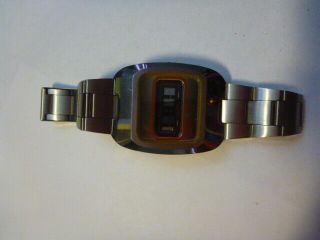 Rare Vintage Mens Ptel Led Old Stock Watches Stainless Steel