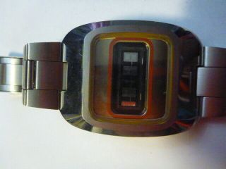 RARE vintage mens ptel LED Old Stock watches stainless steel 2