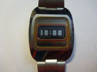 RARE vintage mens ptel LED Old Stock watches stainless steel 3