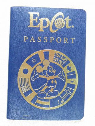 Vintage 12/30/1996 Walt Disney World Epcot Center Passport Book - Fully Stamped