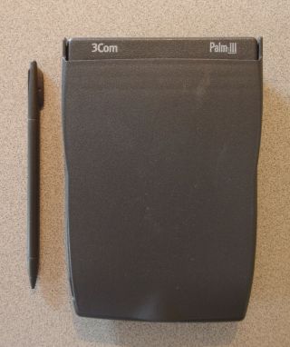 Vintage 3com Palm Pilot - Palm Iii - Pda With Stylus -
