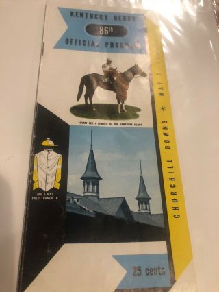 1960 Kentucky Derby Program Horse Racing