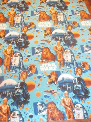 Vintage Star Wars Full Sized Blanket/bed Cover/duvet/fabric - 1970 
