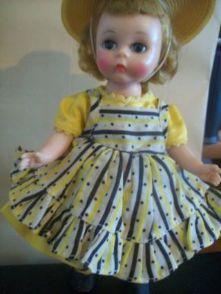 Vintage Alexander - Kins 8 " Bkw Doll (tagged) Wendy Loves School Dress Issue 1955