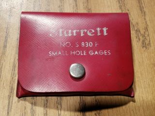 Vintage Starrett Small Hole Gauges No.  S 830 F Machinist Tools With Case