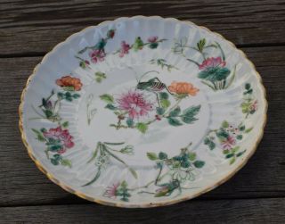 A Chinese Famille Rose Porcelain Plate With Tongzhi Mark & Period 1 2