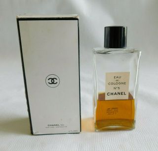 Vintage Chanel Eau De Cologne No.  5 Splash Bottle 4 Fl.  Oz 45 Full 2
