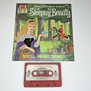 Vintage Walt Disney Sleeping Beauty See Hear Read Book/cassette Tape 9dc 1977