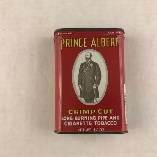 Vintage Prince Albert Pipe And Cigarette Tobacco Tin - Crimp Cut 1 & 1/2 Oz