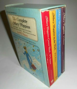 Vintage Mary Poppins Complete 4 Box Set Paperback Voyager Edition 1962