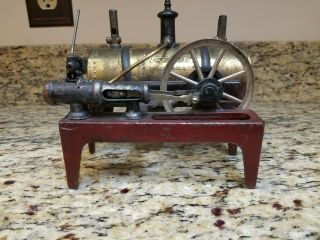 Antique Weeden Germany Early Model Steam Engine With Cast Iron Base & 3 " Wheel