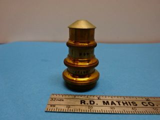 Antique Brass Microscope Part Objective 44x Spencer Optics 90 - 45