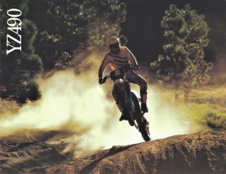 Vintage Oem 1982 Yamaha Yz490 J Factory Motocross Sales Brochure / Literature