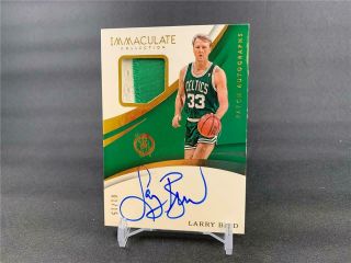 2017 - 18 Panini Immaculate Larry Bird Pa - Lbd Prime Jersey Patch Auto 01/15