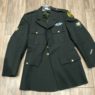 Vintage Us Army 3rd Cavalry Military Flying Cross W Pins Brave Rifles Green Sz S