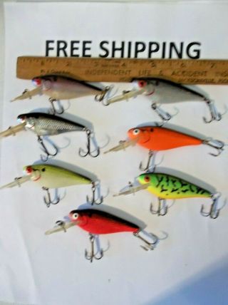 7 Vintage Cotton Cordell Cc Shad Diving Crankbaits Fishing Lures,  Tackle Find.