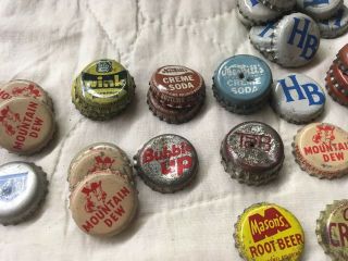 Vintage Soda Bottle Caps Cork Inserts Mt.  Dew Mason’s,  Winks,  HB,  Tab,  Pepsi 3