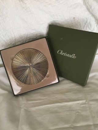 Christofle Silverplate Wine Bottle Coaster Palm By Michelle Oka Donner