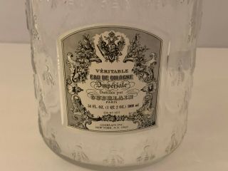 Vintage Guerlain Imperiale Empty Bee Eau De Cologne Bottle 1000 ML/34 Oz 2