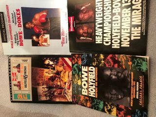 4 Boxing Event Program: Bowe V Holyfield I & Ii And Does Plus Holyfield Foreman