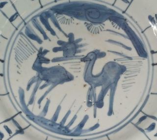 Scarce Ming Dynasty Kraak Porcelain Blue and White Deep Plate Circa 1573, 2