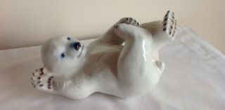 Vintage Royal Copenhagen Porcelain Figure Of A Large Playful Polar Bear 537