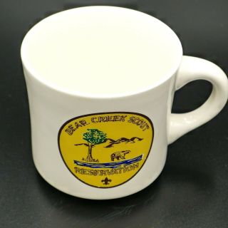 Vintage Bear Creek Scout Reservation Boy Scout Coffee Cup Bsa Mug