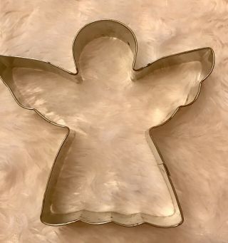 Large Vintage Stainless Steel Angel Cookie Cutter Christmas Nativity