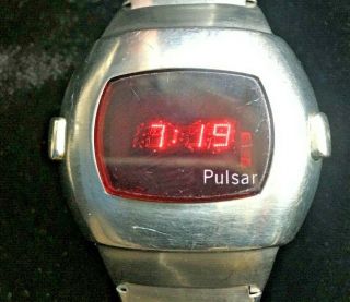 Vintage Pulsar 3013 P3 P - 3 Time Computer Led Watch From 1973